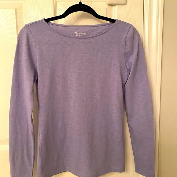NWT J Crew Mauve colour, 100% cotton long sleeve tee. - Picture 1 of 2